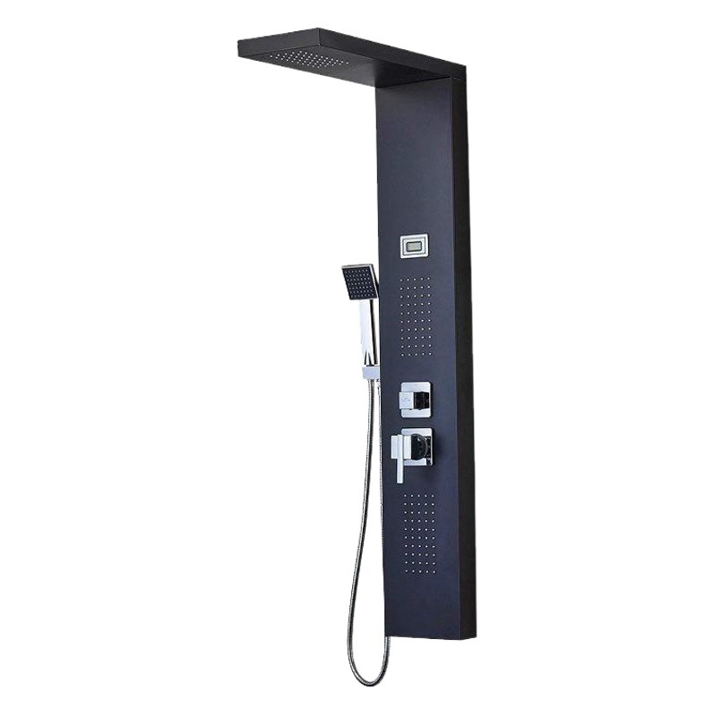 Thermostatic shower screen black paint 304 stainless steel shower suit multifunctional shower faucet body