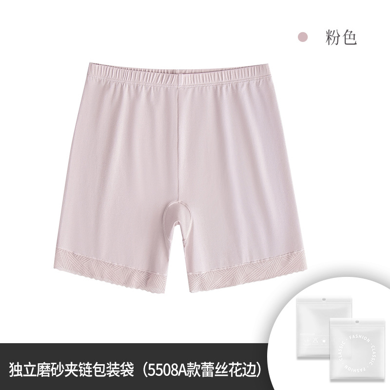 60 algodón Mo mezclado de verano de encaje de las mujeres del vientre de contracción de la cadera de elevación delgada desnuda bottoming anti-curling pantalones de seguridad