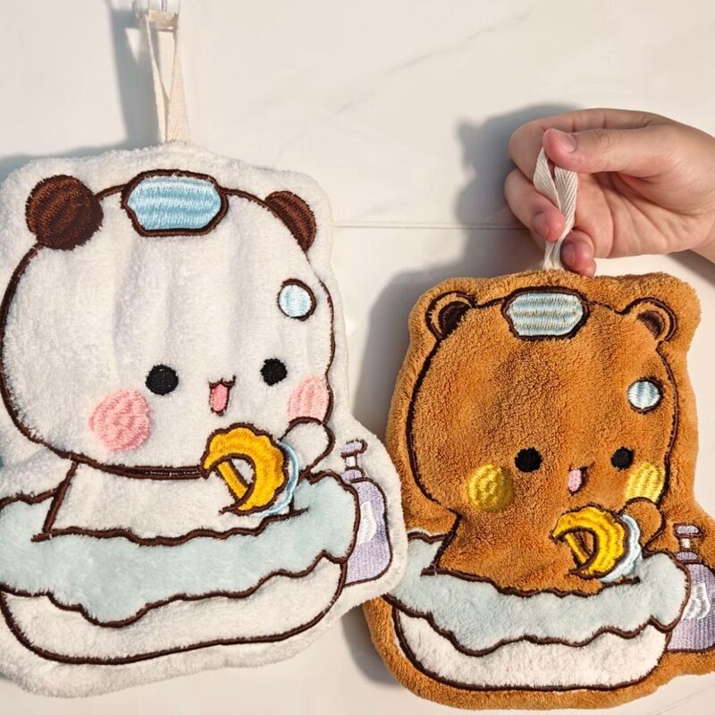 Cross-Border Cartoon Panda Hand Towel, Cute Coral Fleece, Absorbent, High Aesthetic Value, Dopamine-Style, Hangable Children's Hand Towel Cross-Border Cartoon Panda Hand Towel, Cute Coral Fleece, Absorbent, High Aesthetic Value, Dopamine-Style, Hangable Children's Hand Towel