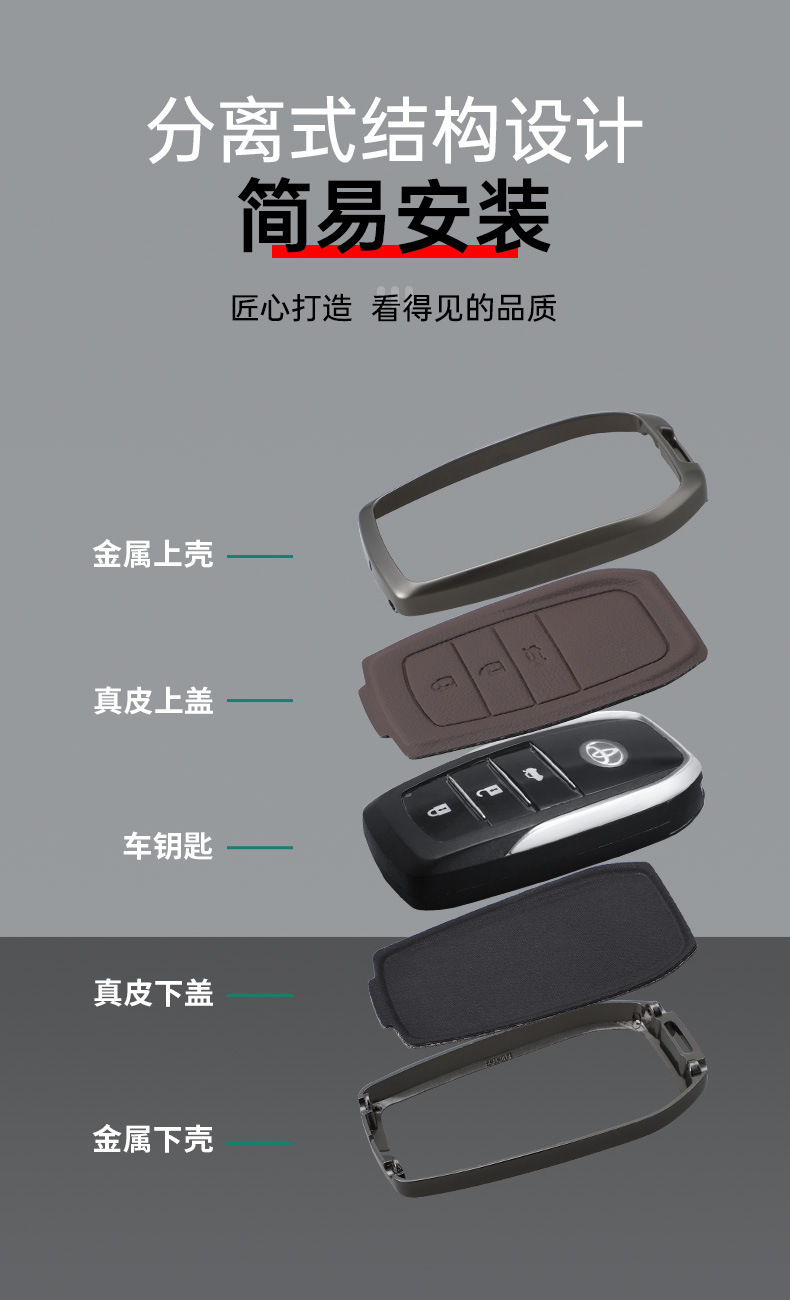 Key Cover for 2023 Toyota Camry, Avalon, RAV4, Corolla, Highlander, Levin