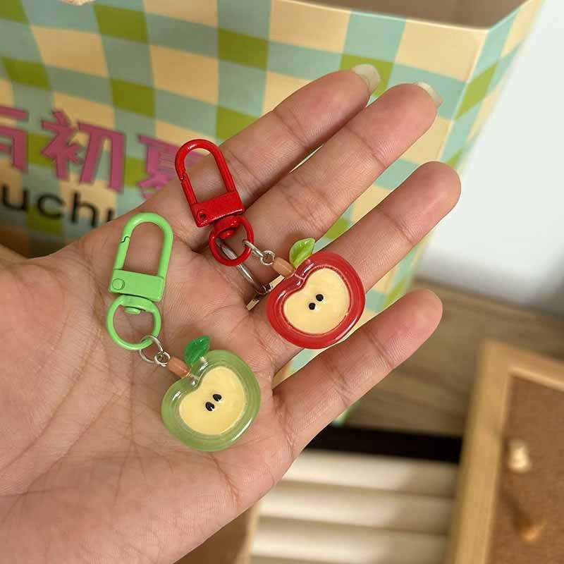 ins冰透仿真苹果钥匙扣青苹果少女书包挂件 闺蜜情侣礼物批发饰品|undefined