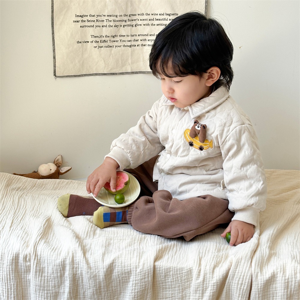 Ropa para niños de calidad Youhe, estilo de invierno para niños, chaqueta abrigada acolchada de algodón, ropa exterior acolchada, abanico de moda, bebés y niños al por mayor