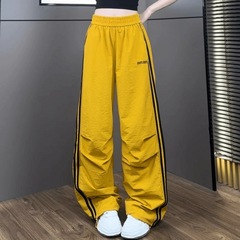 9392 夏新作 ドーパミンキャンディ ガーリー感たっぷり トレンド スリムフィット 着痩せ 速乾 カジュアルパンツ
