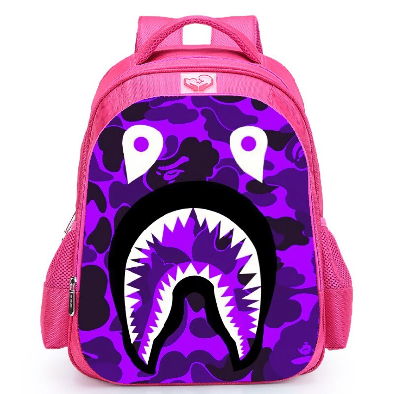 Camouflage Shark Mouth Backpack, Trendy and Cool Student School Bag, Large Capacity Lightweight Oxford Cloth Backpack Camouflage Shark Mouth Backpack, Trendy and Cool Student School Bag, Large Capacity Lightweight Oxford Cloth Backpack