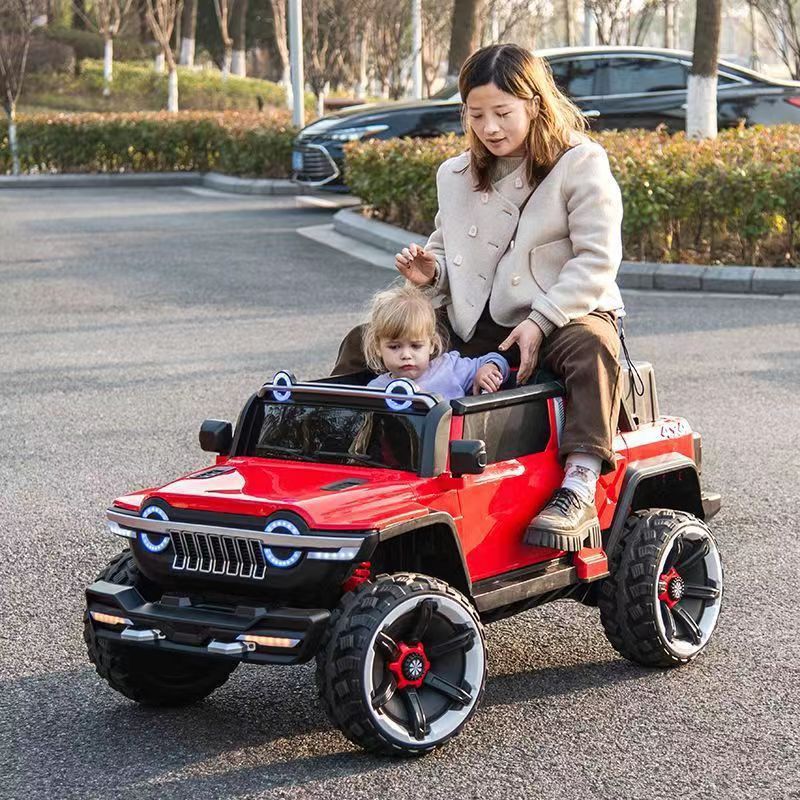 Nuevo tanque camioneta pickup grande Coche eléctrico para niños super grande doble coche de juguete para hombres y mujeres doble vehículo todoterreno al por mayor