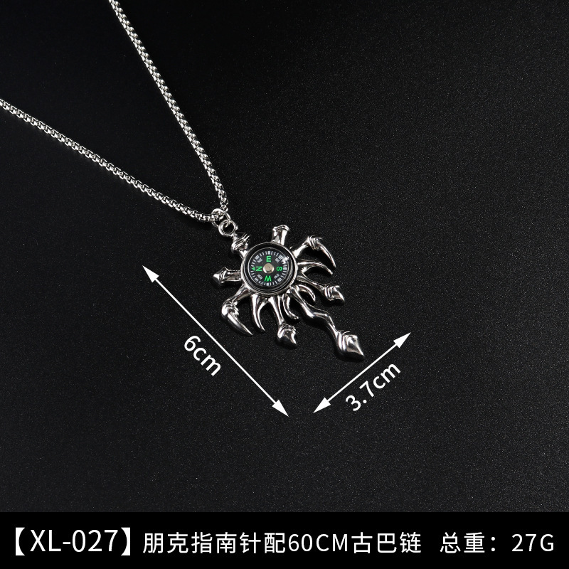 Moda hip hop suéter cadena joyería militar marca de acero inoxidable COLLAR COLGANTE de fábrica al por mayor de acero titanio accesorios collar de los hombres