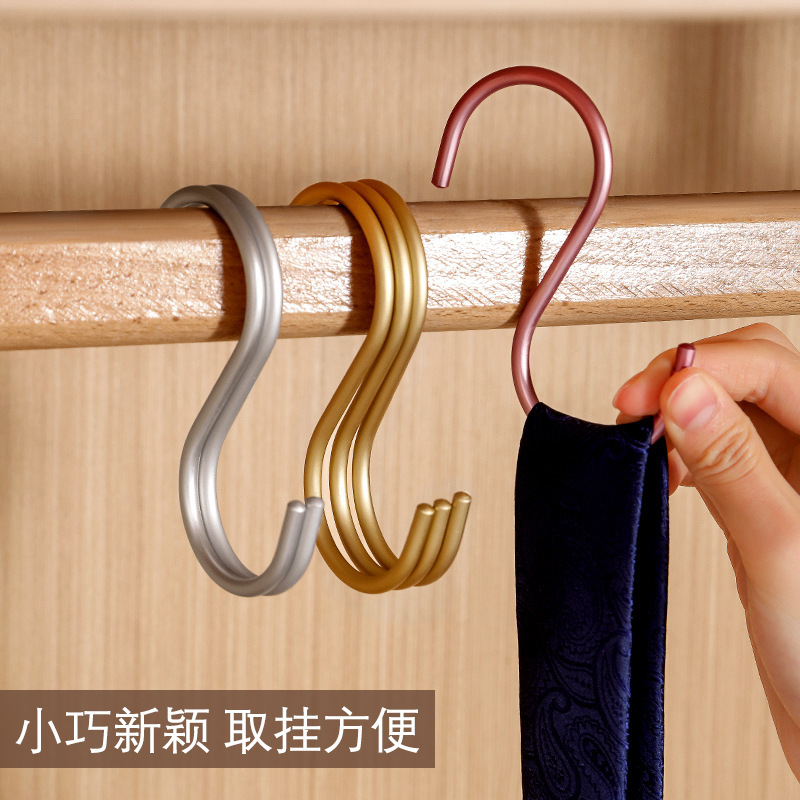 Bold Aluminum Alloy s Hook Clothing Store s Hook Wardrobe Kitchen Bathroom Metal Hanger Silk Scarf Hook