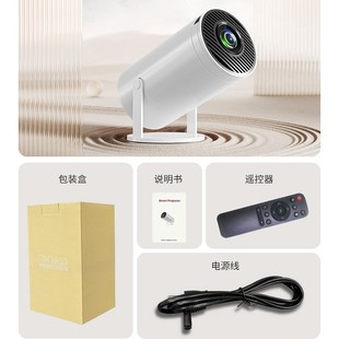 Cross-Border Popular Daytime Wall Projection 1080P Projector Mini Home Portable Hy300 Barrel Projector High Flow