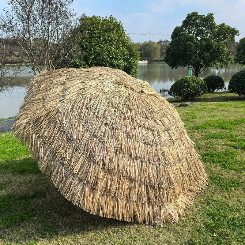 Straw umbrella thatch outdoor parasol simulation camping courtyard garden umbrella