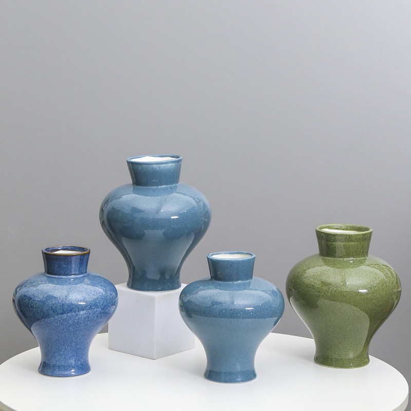 Florero de cerámica decoración del hogar real y falso flor seca arreglo creativo hidropónico moderno simple decoración transfronteriza lote