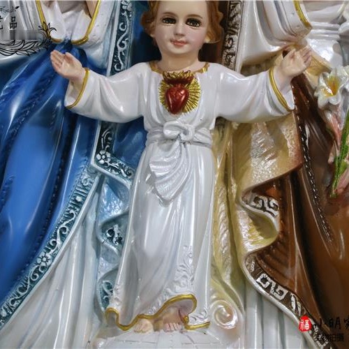 Cross-border 50cm nueva estatua de la Sagrada Familia de tres personas para la decoración de la estatua de la iglesia principal sala de estar