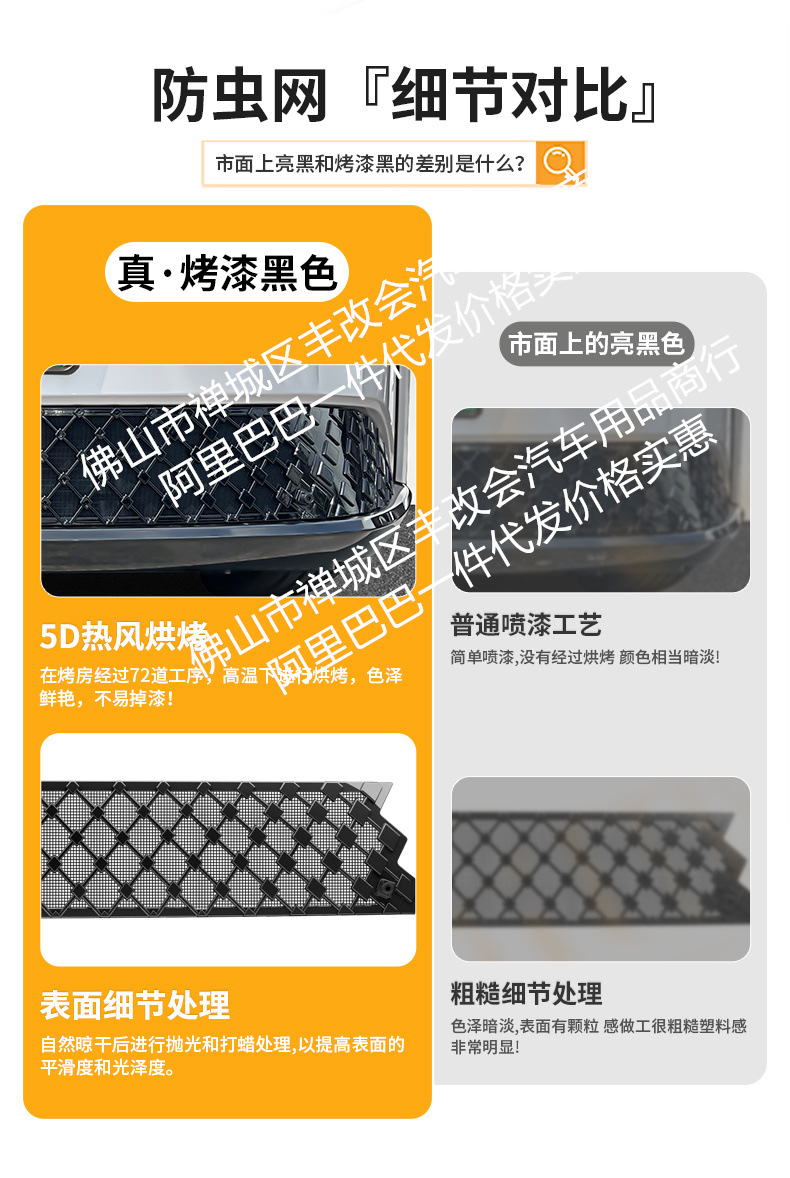 Suitable for Toyota Platinum 3X Integrated Welding Car Insect-Proof Net Front Grille Special Modification Decorative Strip Accessories