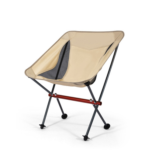 Outdoor ultra-light aluminum alloy folding chair portable backrest beach leisure moon chair fishing barbecue large chair