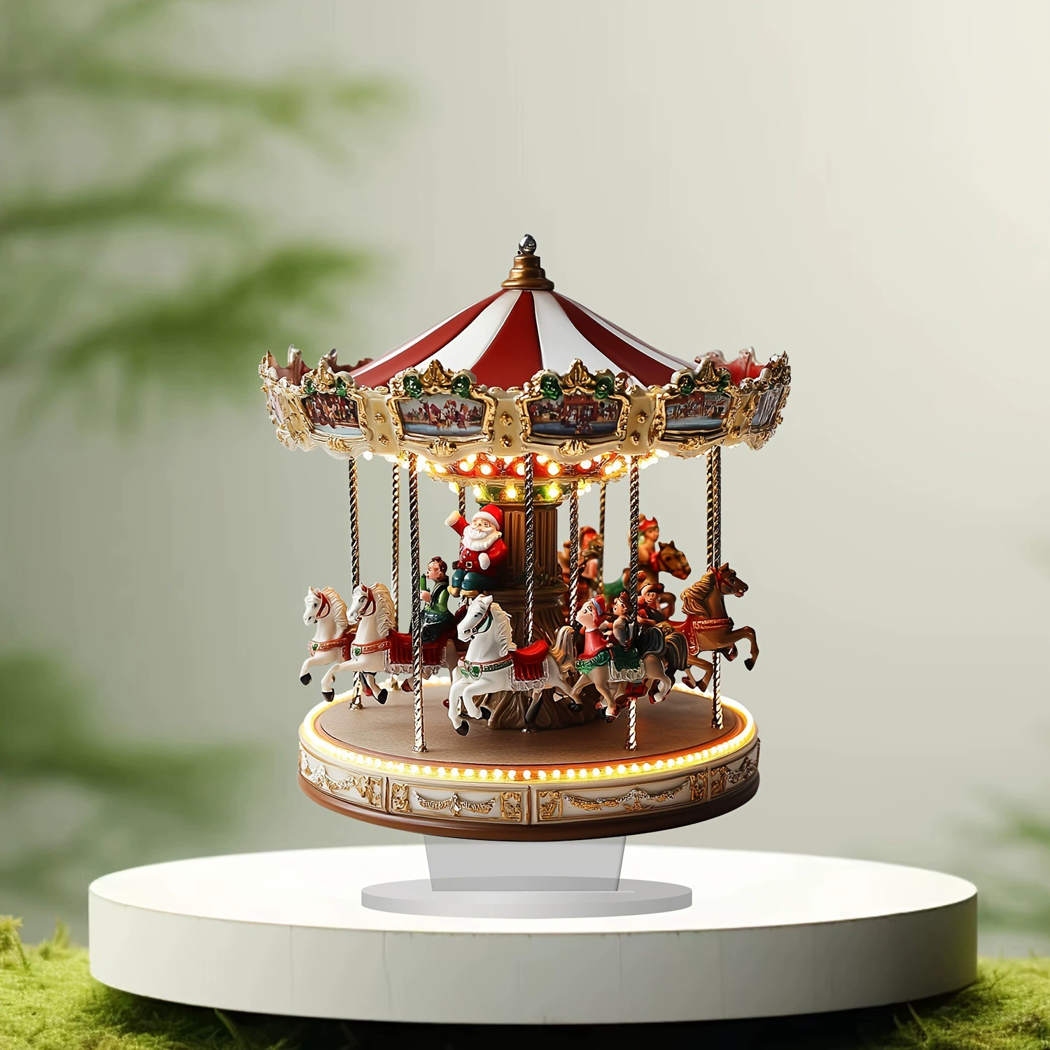 Популярная карусель 2D, плоские акриловые украшения для учебы, спальни, гостиной, офиса, настольные украшения