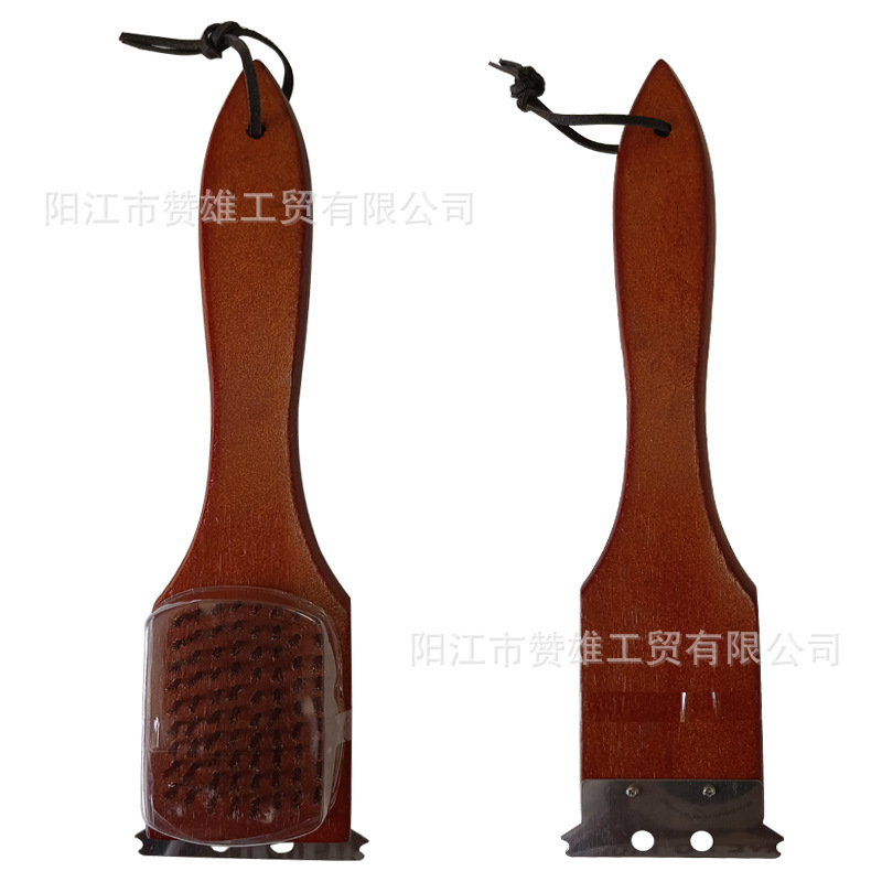 Fábrica de suministro directo de herramientas de parrilla de mano de madera 18 piezas de parrilla de parrilla portátil al aire libre