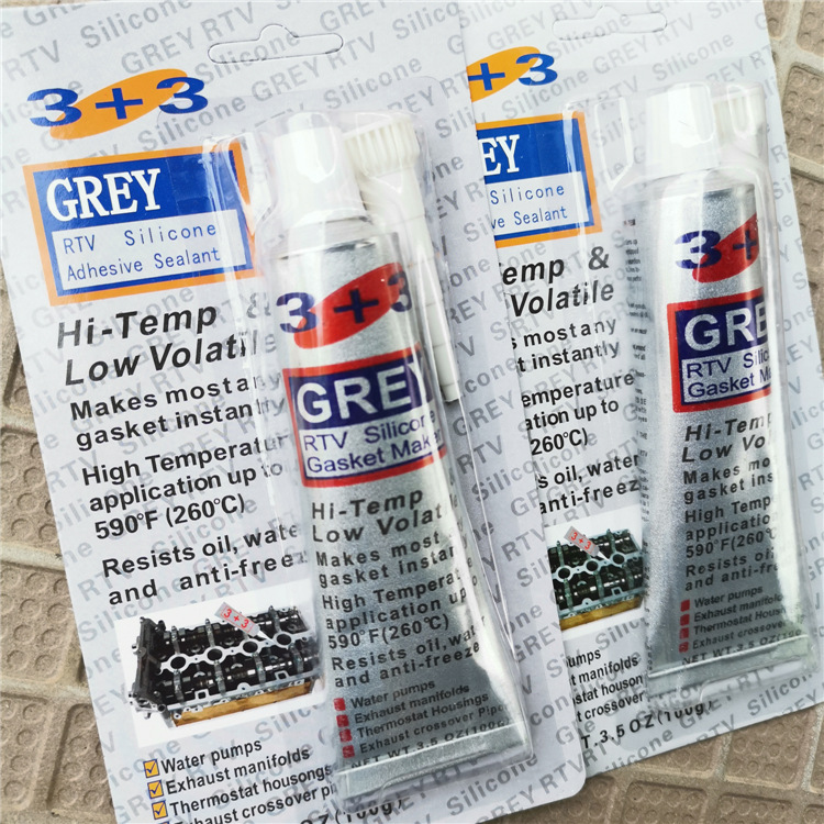 No gasket 3 3 sealant silver ash 100g silicone sealant automotive engine motor electrical appliance repair glue