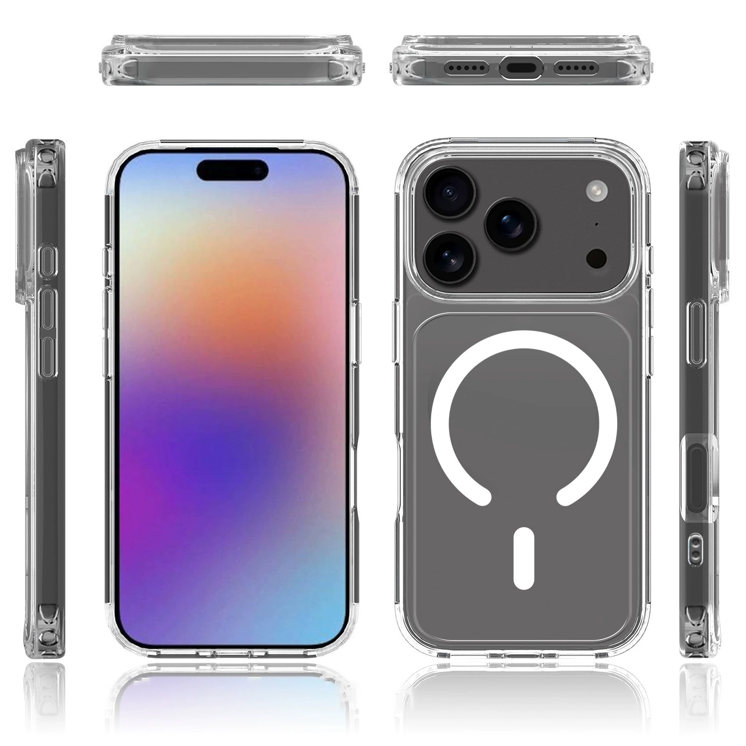 Apple, совместимый iPhone 17, чехол для телефона, прозрачный iPhone15 Pro, защитный чехол, iphone, падение защиты