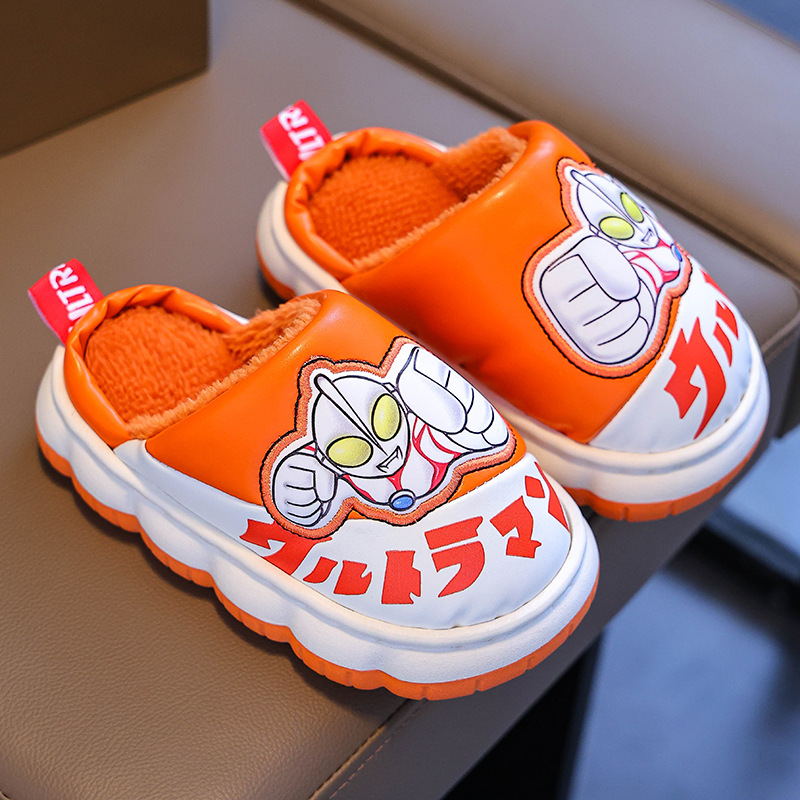 Altman zapatillas de algodón de invierno para niños calientes PU impermeable para niños grandes bolsas de bebé de tacones de algodón de lana