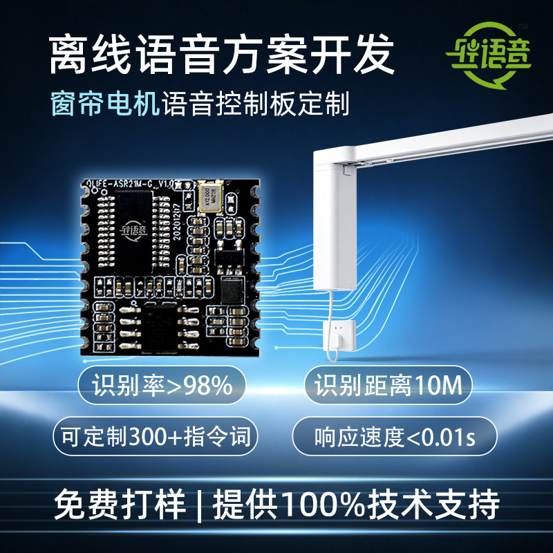 Customized offline voice recognition module for voice control of curtain motors and development of voice-driven solutions for smart homes