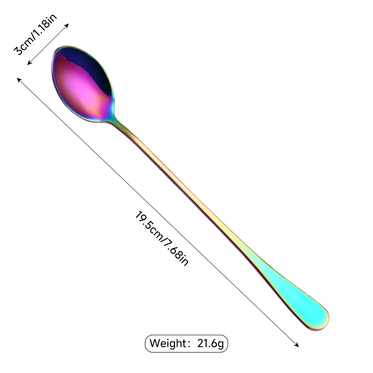 Langskaftet ske i rustfrit stål til kaffe og cocktails_voghion.com