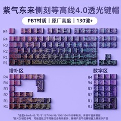渐变等高线键帽 原厂轮廓PBT键帽适用于机械键盘磁轴侧刻渐变键帽