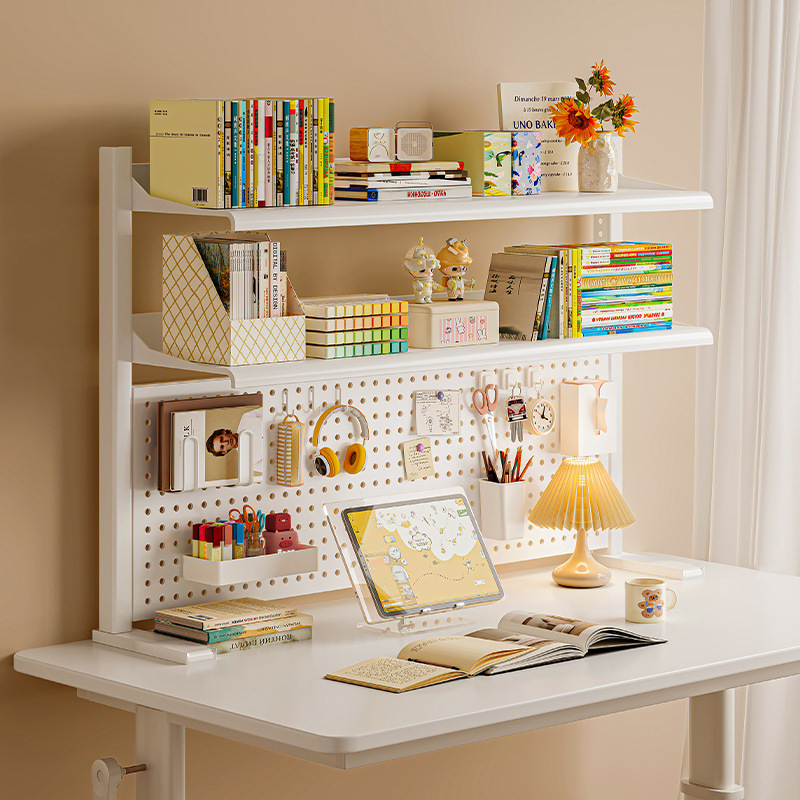 Estante de escritorio estante de escritorio estante de hierro forjado multicapa estante de exhibición para estudiantes