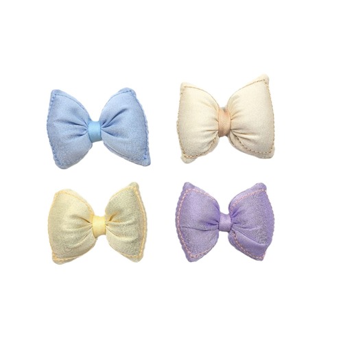 DIY Bow Accessories: Fabric-Crafted, Cotton-Padded Bow Components—Satin Pillow Bows for Clothing & Hair Decorations