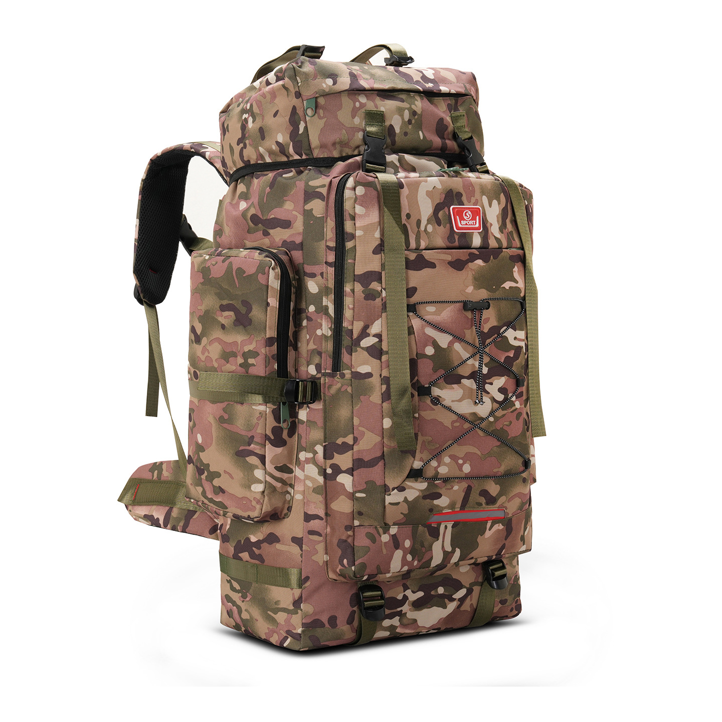 80 litros de gran capacidad mochila al aire libre mochila camuflada camping montaña caminata mochila impermeable transfronteriza image 7