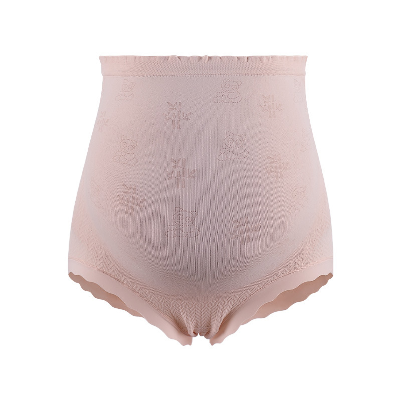 Ropa interior de las mujeres embarazadas algodón transpirable inferior entrepierna embarazada temprano, medio y tardío postparto corto sin costura cintura alta vientre apoyo ropa interior