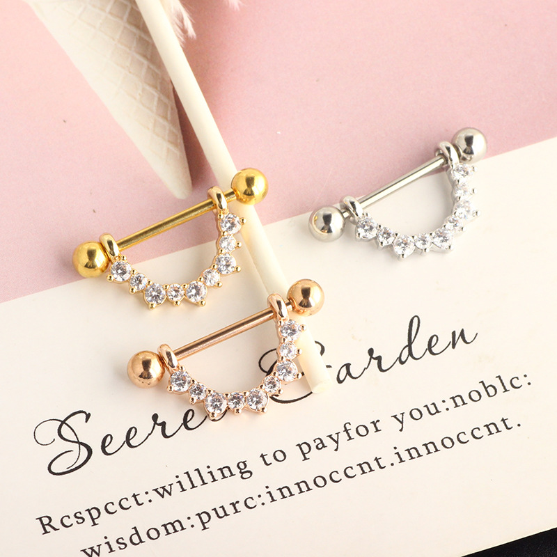 Labret piercing jewelry detail image