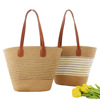Brand universal fashionable straw capacious one-shoulder bag, woven beach shoulder bag
