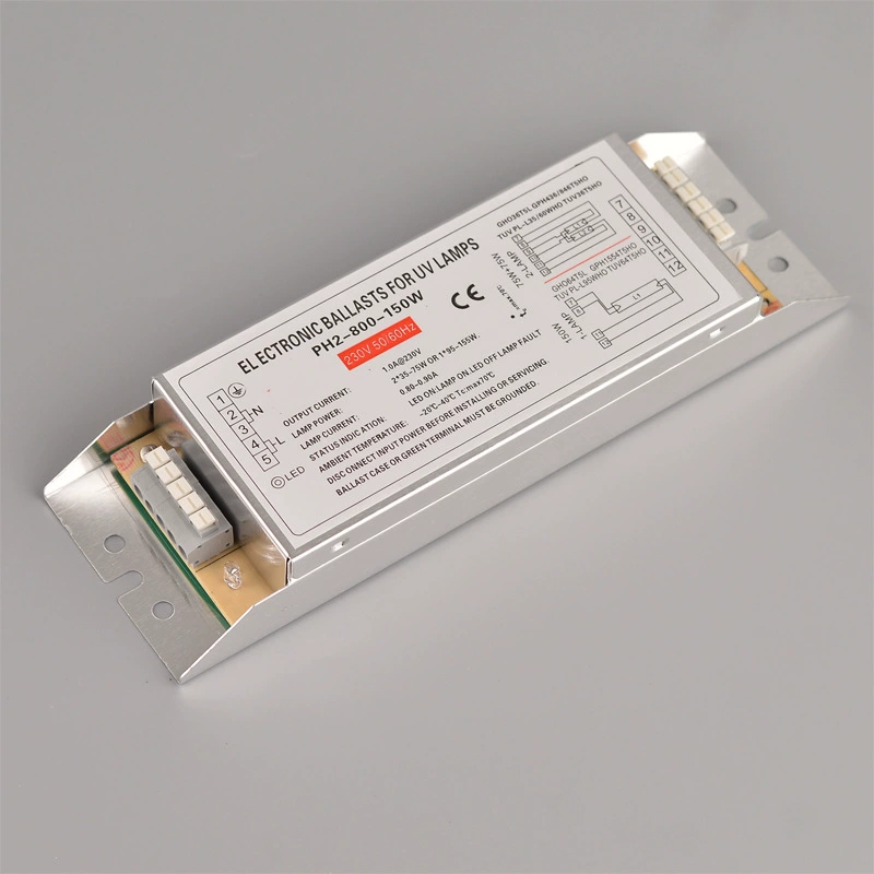UV свет кислород фотолиз лампа трубка 150W электронный балласт PH2-800-150W обработка выхлопных газов ультрафиолетовый выпрямитель