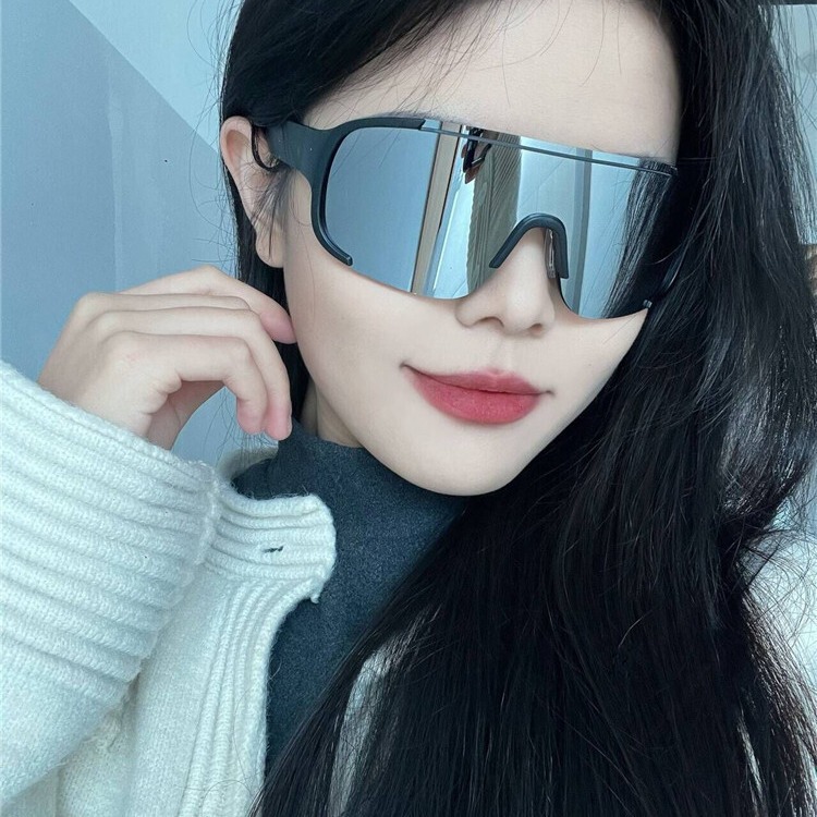 Road Cycling Glasses Sunglasses White Mercury Mountaineering Running One-Piece Sunglasses Anti-Uv for Men and Women