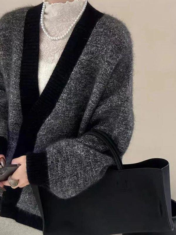 Fashionable and Stylish Lazy Style Versatile Sweater New Cardigan Loose Knit Outerwear 2026 Women's Outerwear