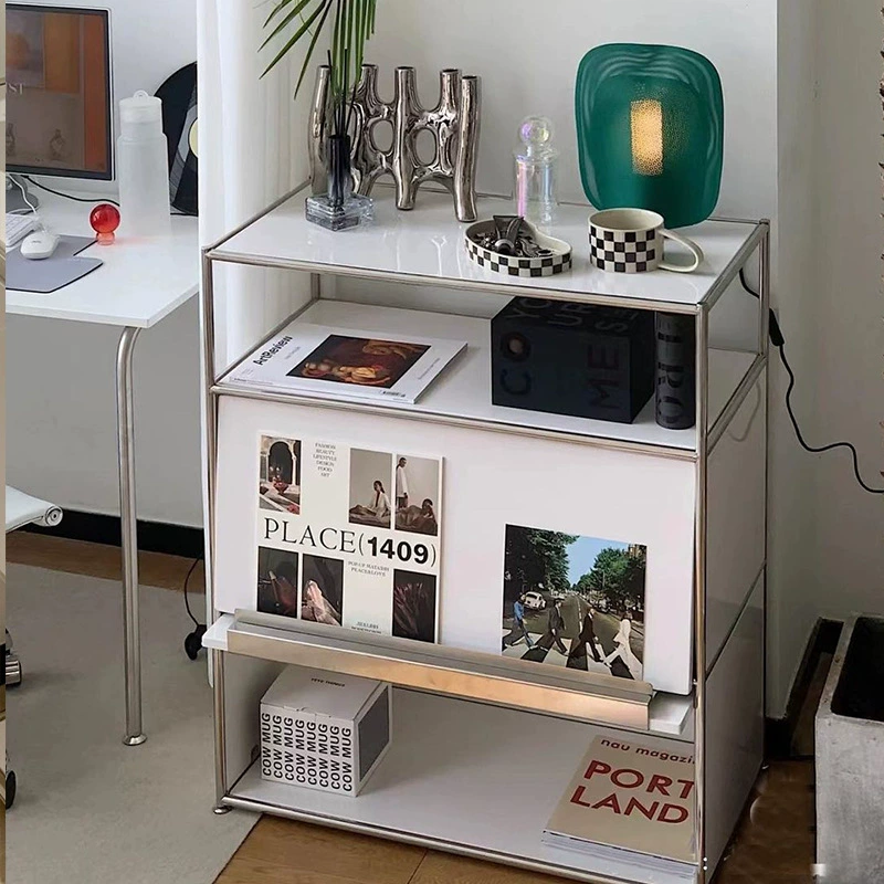 Модульная прикроватная тумбочка из нержавеющей стали, подержанная гостиная insSMU, шкаф для дома, спальни, шкаф для хранения, диван, боковой шкаф