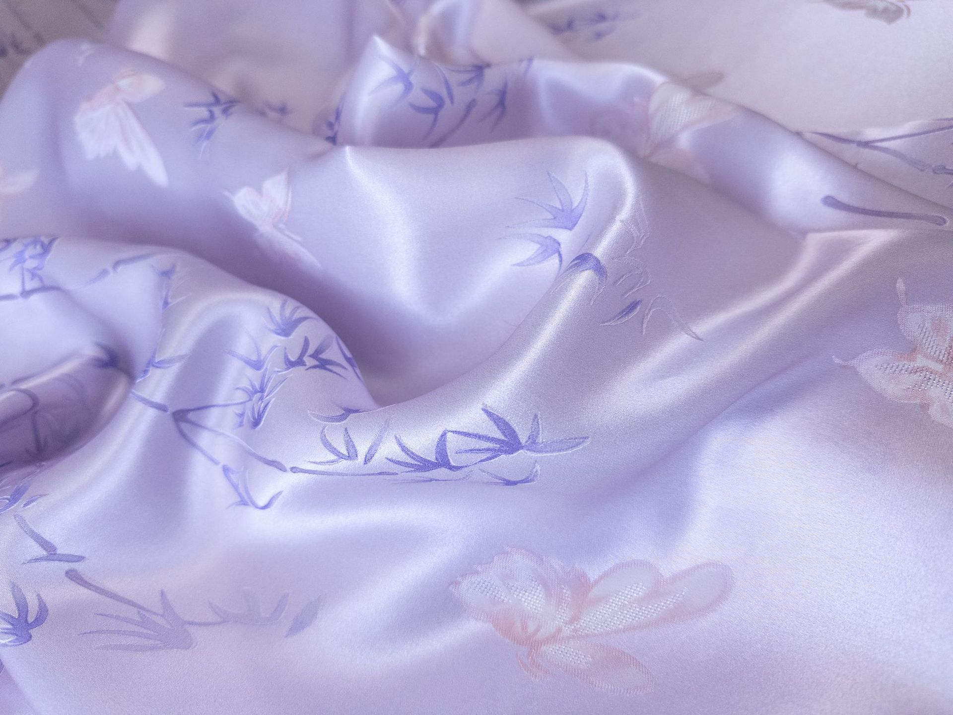 라벤더 퍼플 (1 세트) 19MM 30% 뽕나무 실크 70% 인간 실크