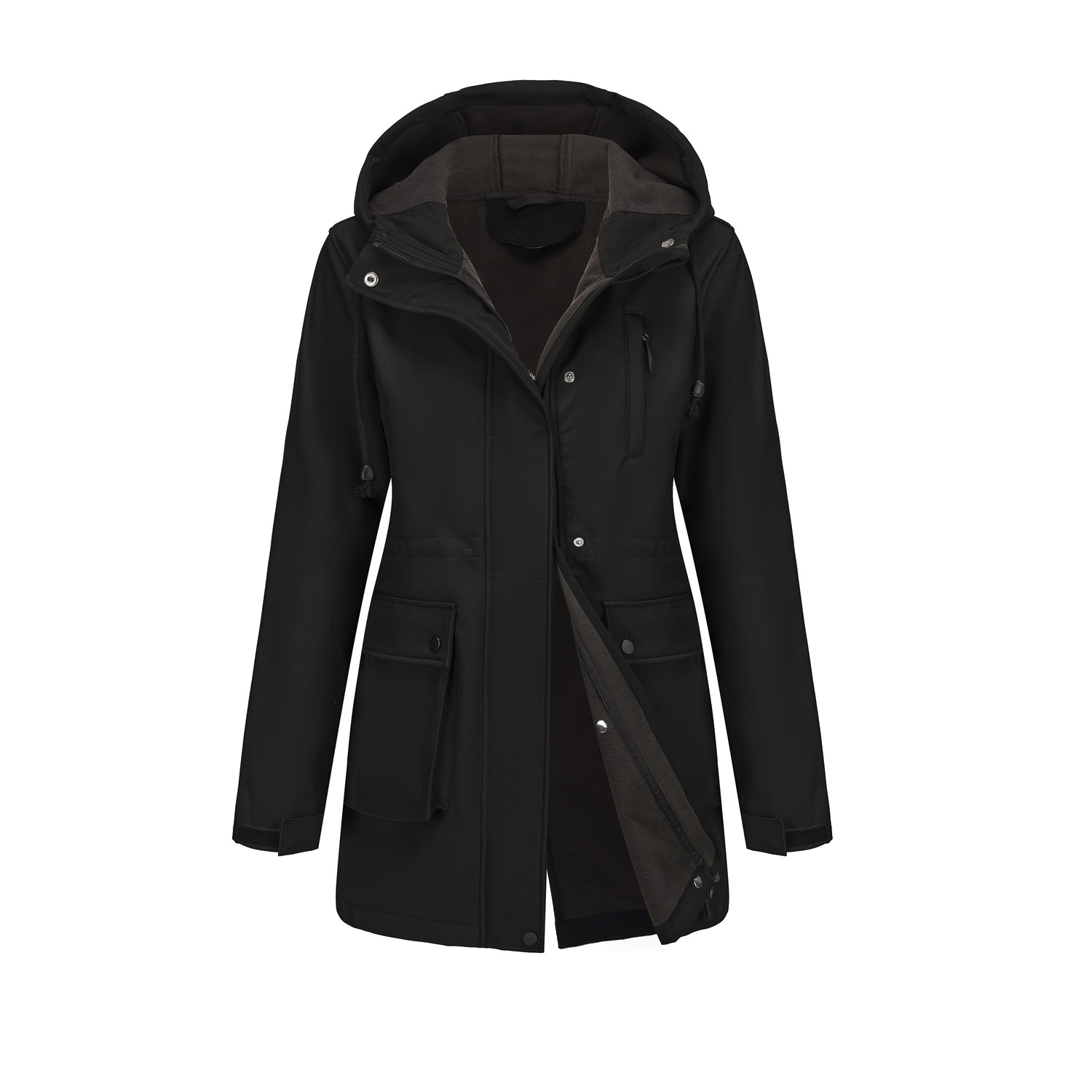 Waterdichte windjack met capuchon voor dames - lichtgewicht regenjas voor herfst en winter (EU-maten S-XXXL)_voghion.com