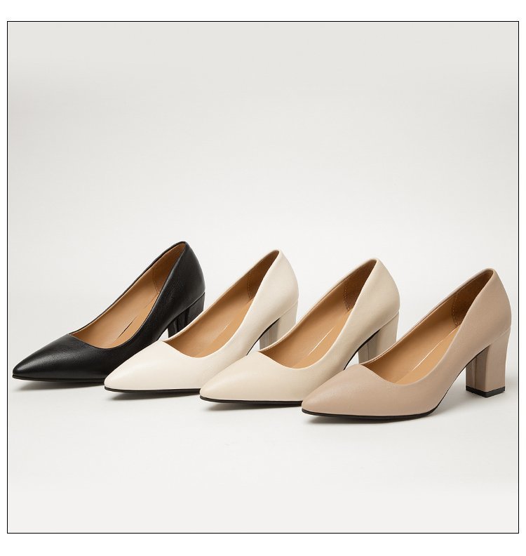 Women's Commute Solid Color Point Toe Pumps display picture 19