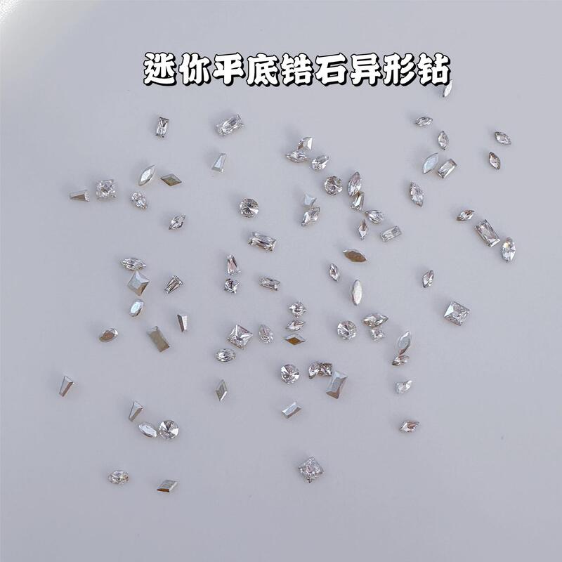 Manicure Mini Small Flats Bottom Zircon Diamond Super Flash 5A High Quality Silver White Micro Zirconium Marquise Diamond Nail Decoration Manicure Mini Small Flats Bottom Zircon Diamond Super Flash 5A High Quality Silver White Micro Zirconium Marquise Diamond Nail Decoration