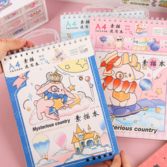 Sketchbook A4 thickened art student blank picture book hand-painted colored lead drawing paper painting adult children sketch paper