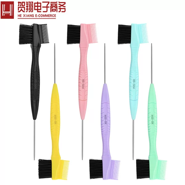 Factory Direct Sales Double-Headed Eyebrow Comb Single Makeup Tool Eyebrow Brush Eyebrow Trimming Brush Eyebrow Sweep Steel Needle Tip Tail Brush Double-Headed Comb