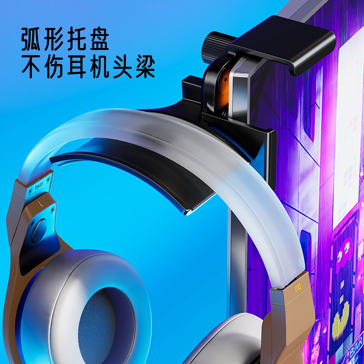 Soporte Colgante para Auriculares de Aleación de Aluminio, Multifuncional, para Computadora y Juegos