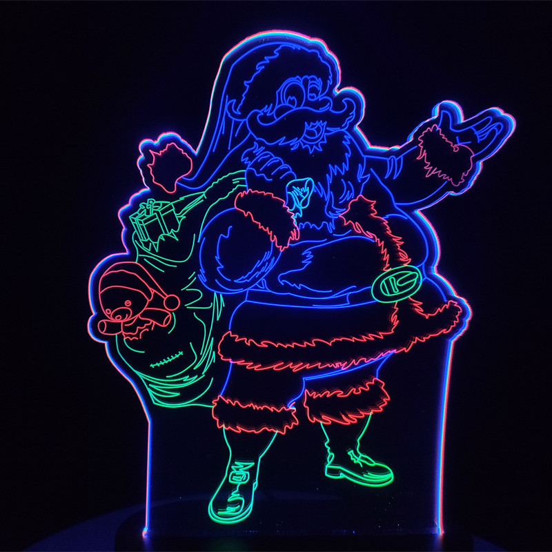 曦骉跨境货源圣诞系列led小夜灯3D立体音乐床头氛围礼品台灯厂家详情2