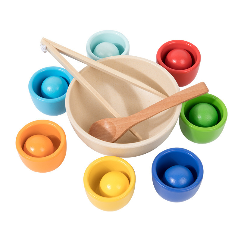 Wood plastic 7 -color 3cm ball 0.56kg