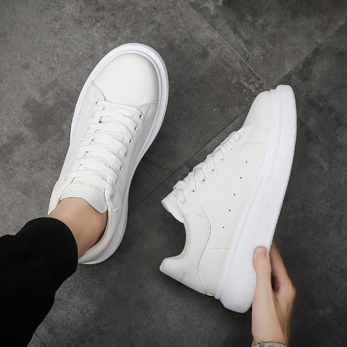  summer new style McQueen men's white shoes casual breathable sports shoes thick sole heightening couple sneakers