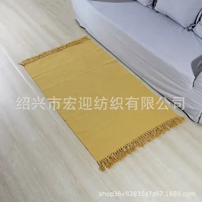 tassel floor mat, carpet, foot mat, Avtomobil döşəmə paspasları - turmeric-tassel-60x90cm