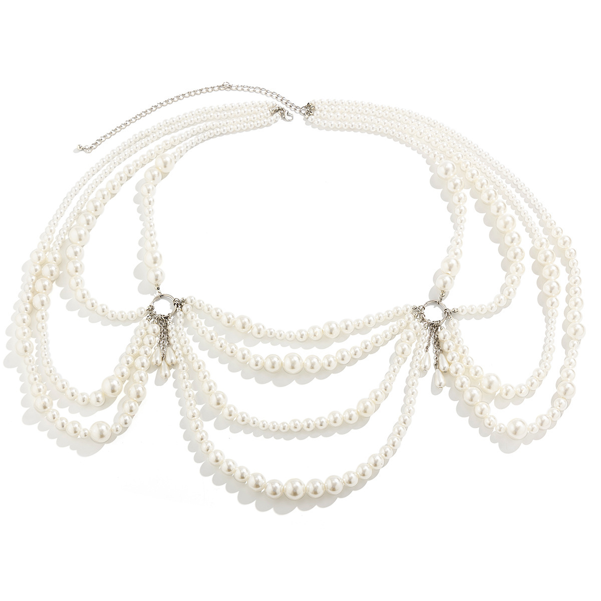 145g Weight Waist Chain Classification 1 Piece Quantity Holiday, Beach Occasion Plastic Material Pearl Pattern Women's Gender Tassel Design Elegant, Sexy Style Elegant Sexy Pearl Plastic Tassel Women's Chain Belts 45