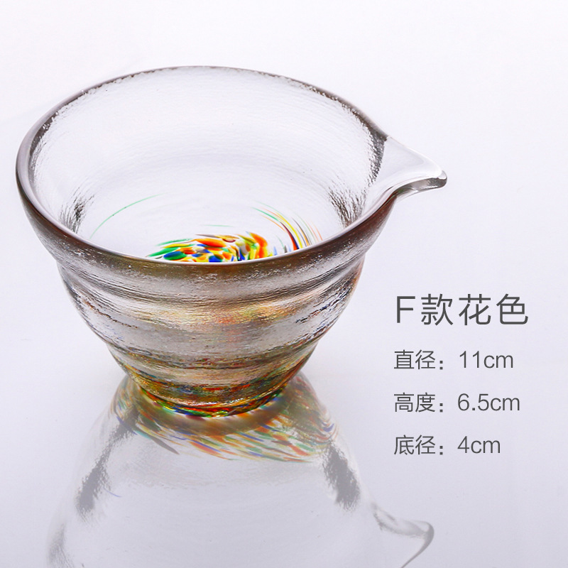 Venta directa de fábrica nuevo color gota de agua vidrio sola taza de té creativo japonés té Kung Fu juego de té maestro sola taza