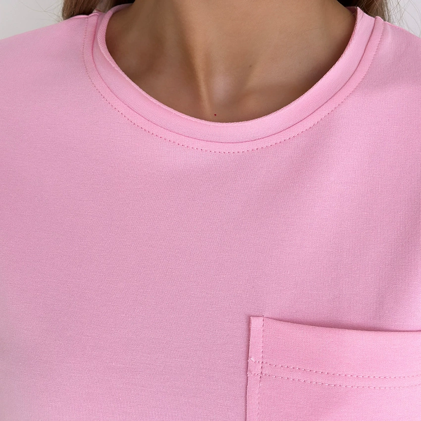 Summer comfortable pijama, thin knitted fuchsia set, European style, oversize