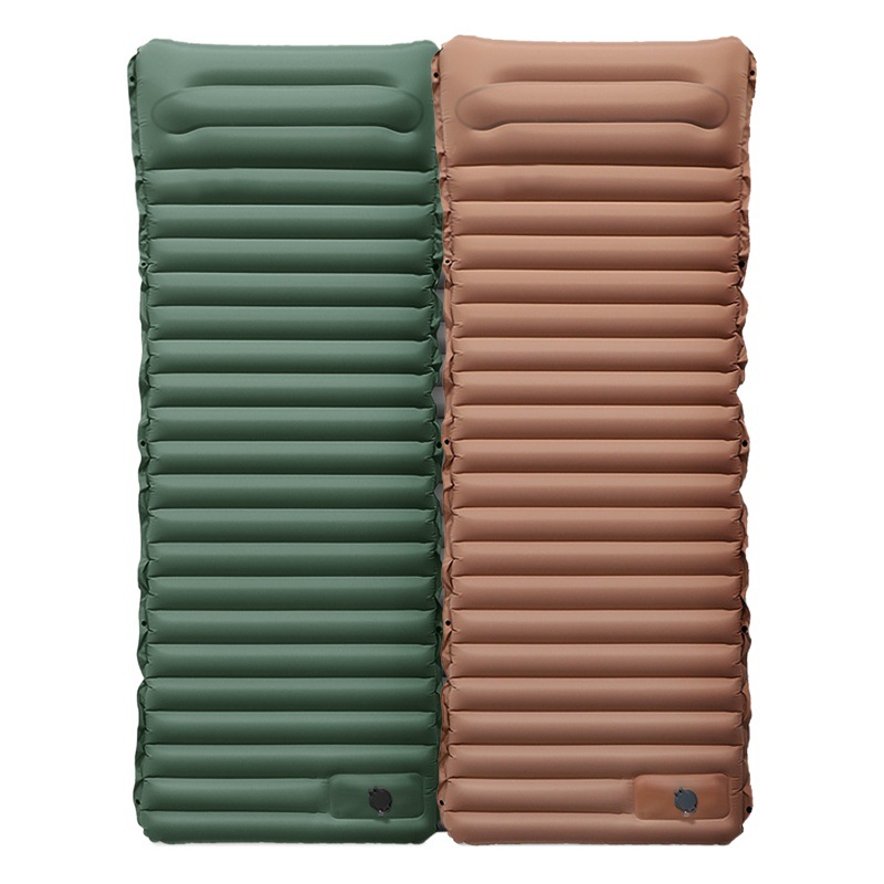 New lengthened wide thickened 10CM outdoor camping foot inflatable cushion portable inflatable bed beach picnic mat